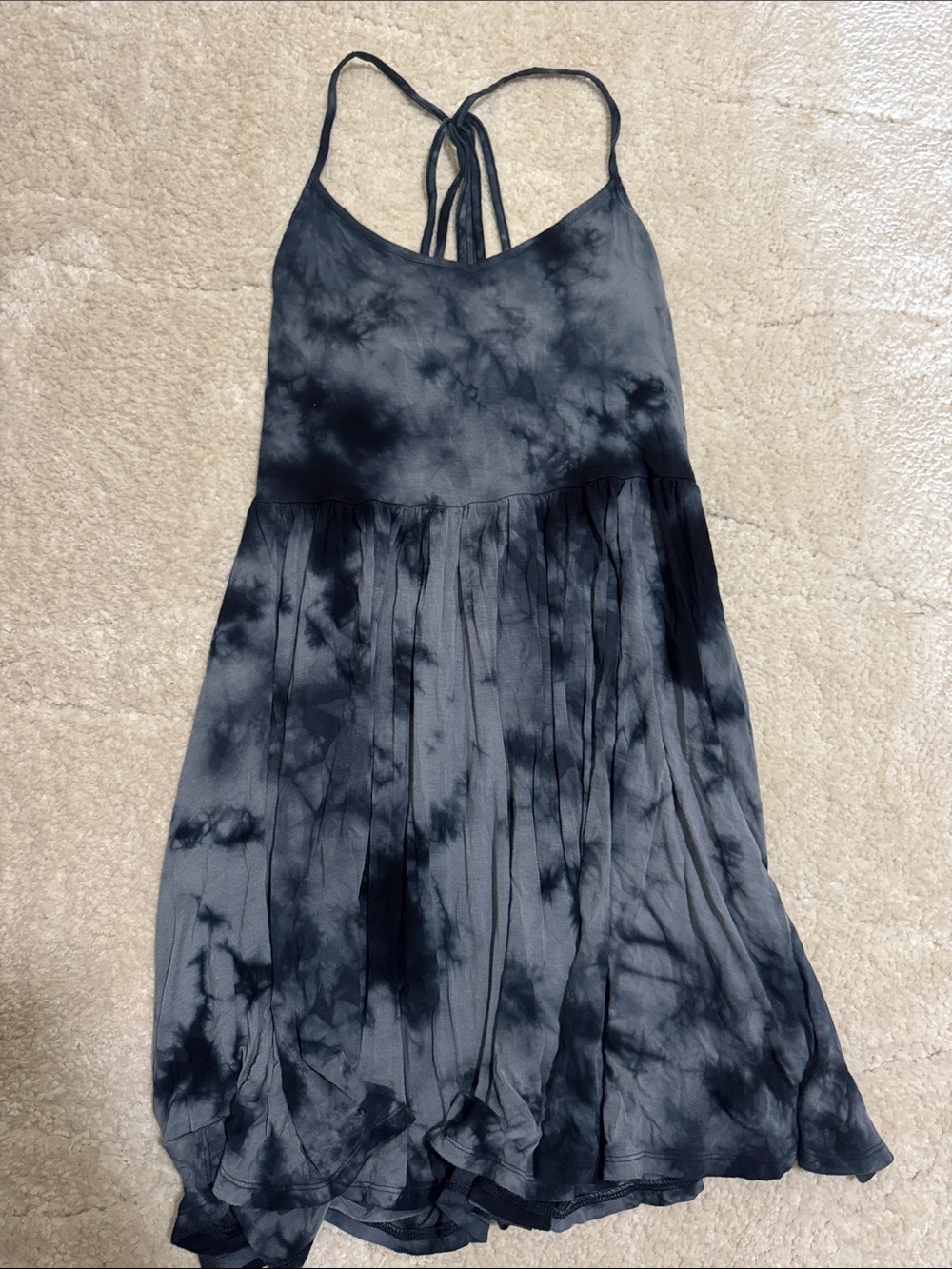 American Eagle Outfitters navy Tie-Dye Slip Dress
